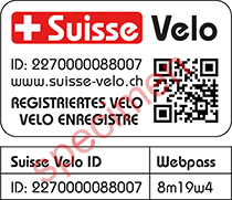 Die Suisse Velo ID Vignette